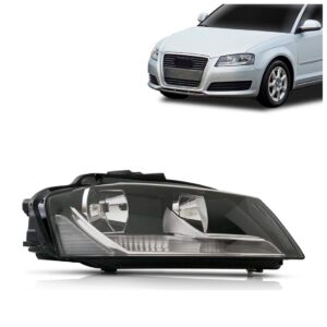 Farol Audi A3 08 09 10 2011 2012 Elétrico Com Motor 1ª Linha - Direito/passageiro