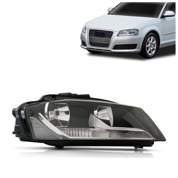 Farol Audi A3 08 09 10 2011 2012 Elétrico Com Motor 1ª Linha - Direito/passageiro