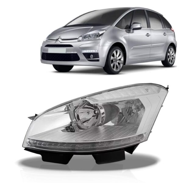 Farol C4 Grand Picasso 08/11 Elétrico Pisca Cristal 1ª Linha Esquerdo/motorista