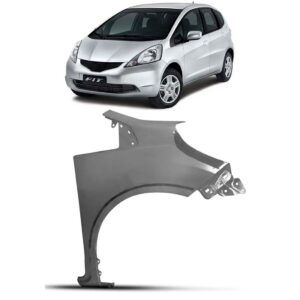 Paralama Para Honda Fit 2009 A 2012 Cinza Lado Direito