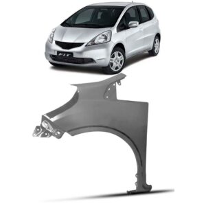 Paralama Para Honda Fit 2009 A 2012 Cinza Lado Esquerdo