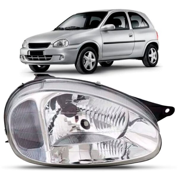 Farolete Corsa 2000 2001 2002 Carcaça Cinza Cromado Promoção Lado Direito