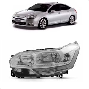 Farol Para Citroen C5 2008 2009 2010 2012 Eletrico Com Motor Lado Esquerdo