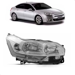 Farol Para Citroen C5 2008 2009 2010 2012 Eletrico Com Motor Lado Direito