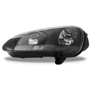 Farol Jetta 2007 2008 2009 Negro Manual 1ª Linha - Esquerdo/motorista