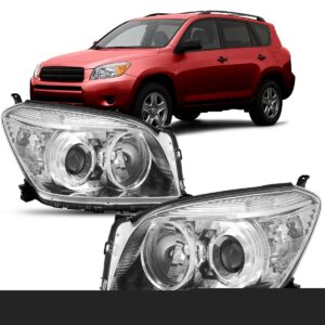 Farol Rav4 2006 2007 2008 Eletrico Cromado 1ª Linha - Esquerdo/motorista