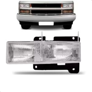 Farol Para Silverado 97 98 99 00 01 02 03 04 1a Linha Esquerdo/motorista