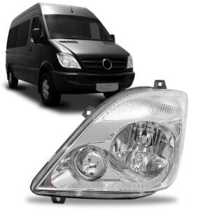 Farol Sprinter 12/16 Elétrico Com Auxiliar Sem Motor Oferta Lado Esquerdo