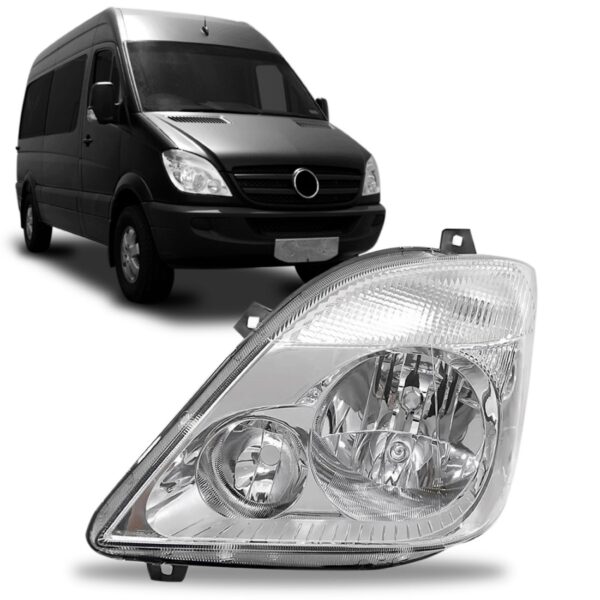 Farol Sprinter 12/16 Elétrico Com Auxiliar Sem Motor Oferta Lado Esquerdo
