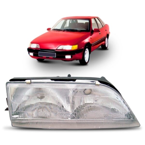 Farol Para Daewoo Espero 1992 A 1995 Lente Raiada Direito/passageiro
