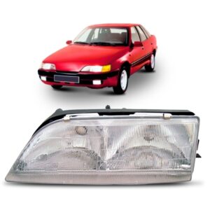 Farol Para Daewoo Espero 1992 A 1995 Lente Raiada Esquerdo/motorista