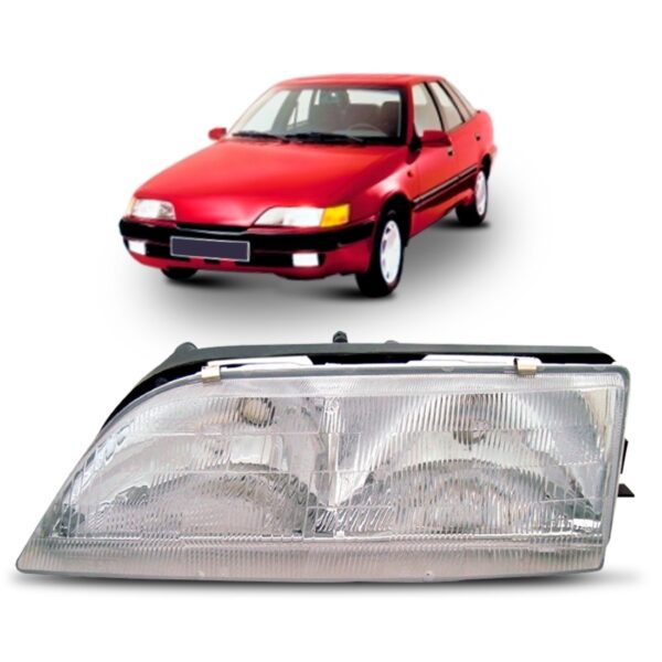 Farol Para Daewoo Espero 1992 A 1995 Lente Raiada Esquerdo/motorista