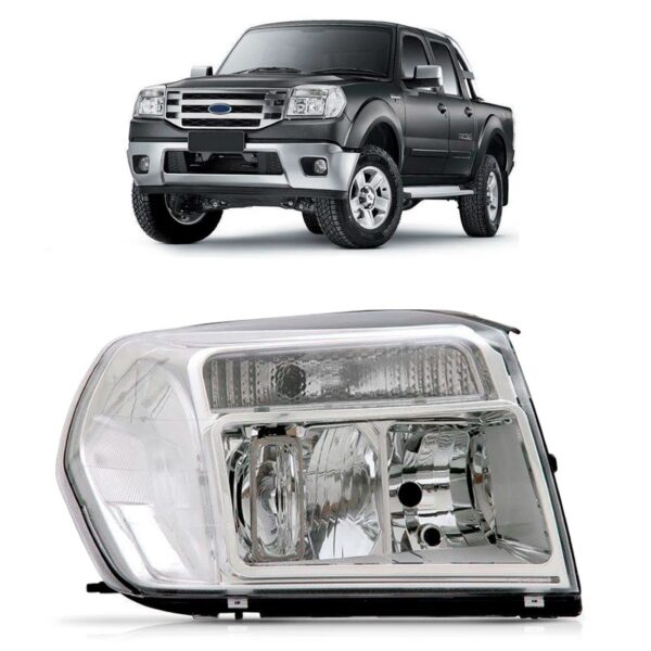 Farol Ranger 2010 A 2012 Cromado 1ª Linha - Direito/passageiro