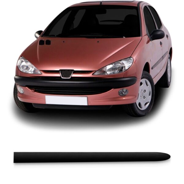 Friso Lateral Traseiro Peugeot 206 1999 00 01 A 2011 Preto Lado Esquerdo