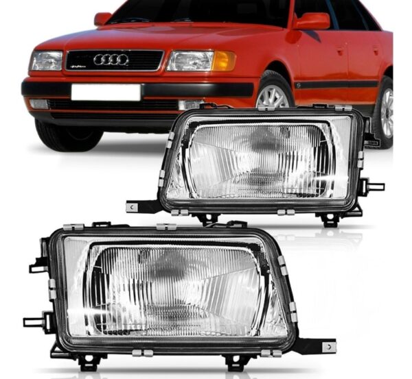 Farol Para Audi A80 1991 1992 1993 1994 1995 1ª Linha - Direito/passageiro