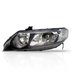 Farol New Civic 07 08 09 10 11 Mascara Negra 1ª Linha Esquerdo/motorista