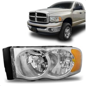 Farol Para Dodge Ram 2004 2005 Cromado 1ª Linha - Esquerdo/motorista