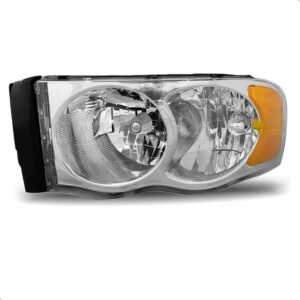 Farol Para Dodge Ram 2004 2005 Cromado 1ª Linha - Esquerdo/motorista