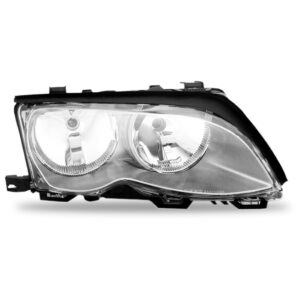 Farol Bmw Série3 1999 2000 2001 Máscara Cinza Lente Acrílico Lado Direito