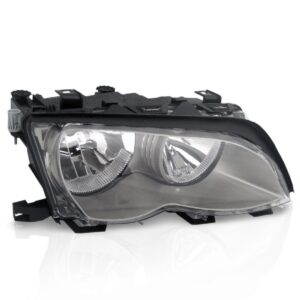 Farol Bmw Série3 1999 2000 2001 Máscara Cinza Lente Acrílico Lado Direito