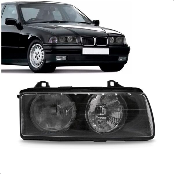 Farol C/ Mamica Bmw Serie 3 91 92 93 94 95 96 97 98 1ª Linha Direito/passageiro