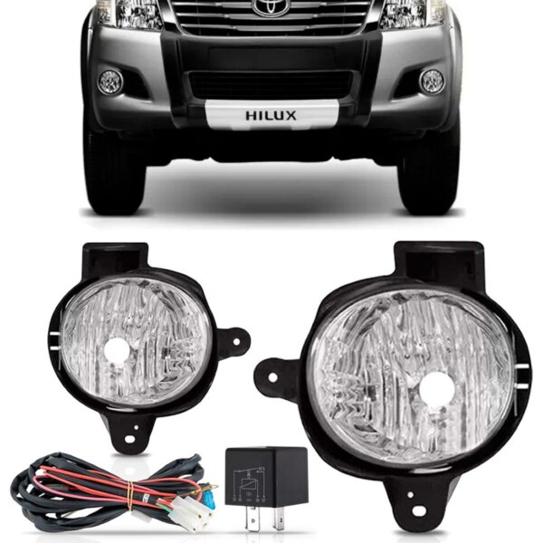 Kit Farol Milha Auxiliar Hilux 2012 A 2016 Completo Promoção