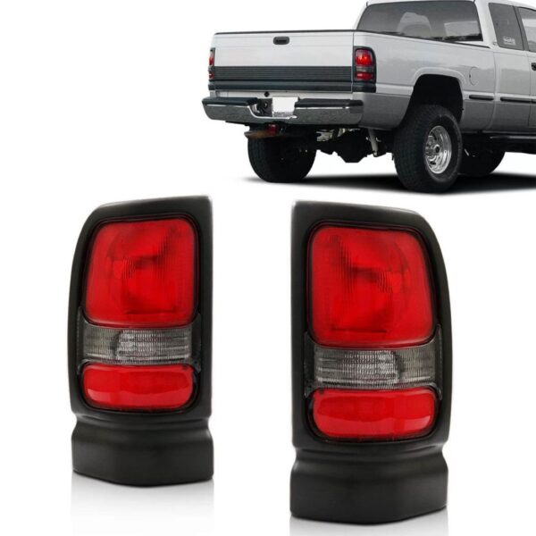 Sinaleira Traseira Para Dodge Ram 1994 A 2001 Moldura Preta Lado Esquerdo