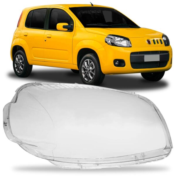 Lente Farol Para Fiat Uno 2011 2012 2013 2014 Lado Direito