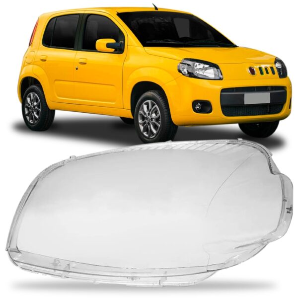 Lente Farol Para Fiat Uno 2011 2012 2013 2014 Lado Esquerdo