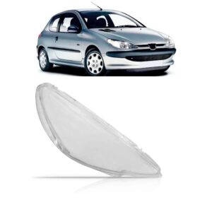 Lente Farol Peugeot 206 2004 A 2011 Foco Simples Lado Direito
