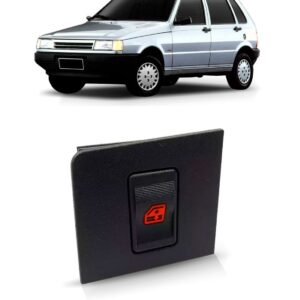 Interruptor Vidro Eletrico Uno 1991 92 93 A 2003 Ld Vermelho