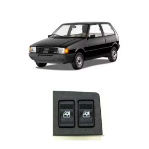 Interruptor Vidro Dianteiro Uno 1991 A 2003 Le Led Vermelho