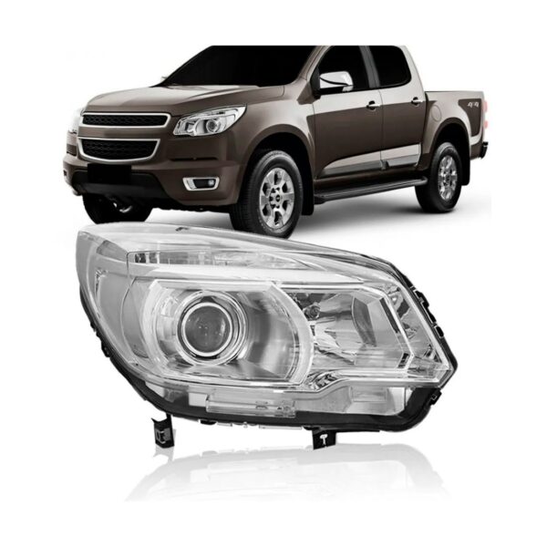 Farol S10 2012 13 2014 15 16 Eletrico Com Projetor 1ª Linha Direito/passageiro