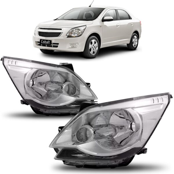 Farol Cobalt 2012 2013 2014 2015 2016 Cromado 1ª Linha Esquerdo/motorista
