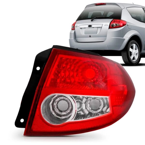 Lanterna Traseira Ka 2008 A 2012 Bicolor Com A Cor Vermlha Lado Esquerdo