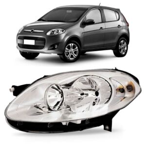 Farol Palio 2012 A 2016 Cromado 1ª Linha Esquerdo/motorista