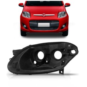 Carcaça Farol Para Fiat Palio 2012 2013 2014 2015 2016 2017 Lado Esquerdo