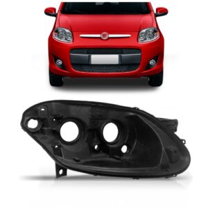 Carcaça Farol Para Fiat Palio 2012 2013 2014 2015 2016 2017 Lado Direito