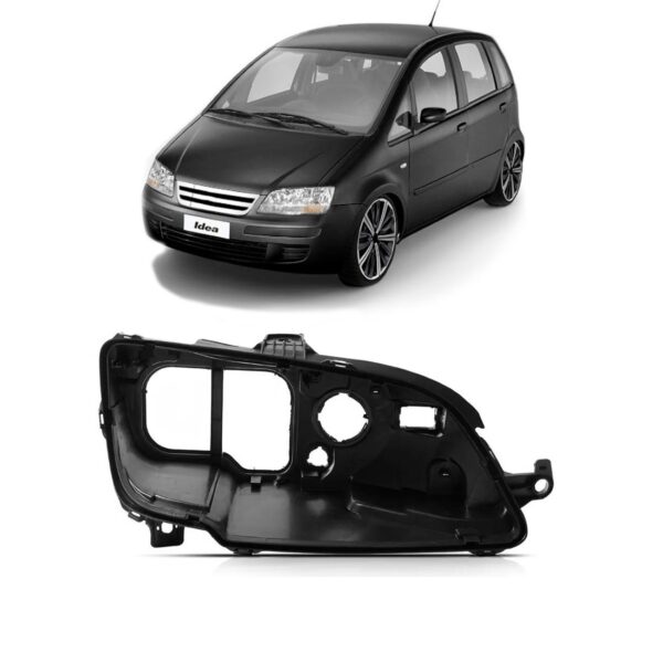 Carcaça Farol Idea 2005 2006 2007 2008 2009 2010 Lado Direito