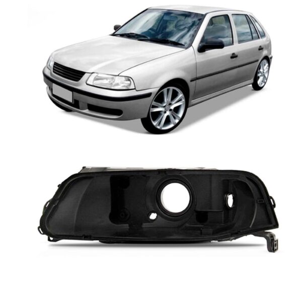Carcaça Farol Gol G3 1999 2000 2001 2002 2003 Foco Simples Lado Esquerdo