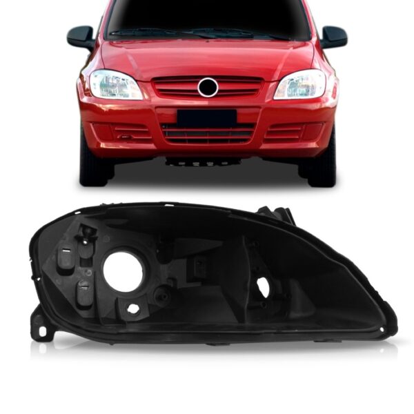 Carcaça Farol Celta Prisma 2007 2008 2009 2010 2011 2012 Lado Direito