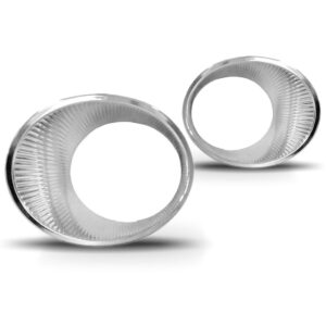 Par Tela Frontal Cromada Farol De Milha Vw Crossfox 11 A 14 Cromado