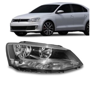 Farol Para Volkswagen Jetta 11 12 13 Mascara Negra 1ª Linha Direito/passageiro