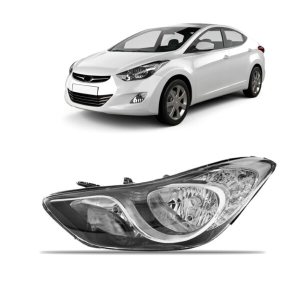 Farol Elantra 2011 A 2015 Manual/elétrico 1ª Linha Esquerdo/motorista