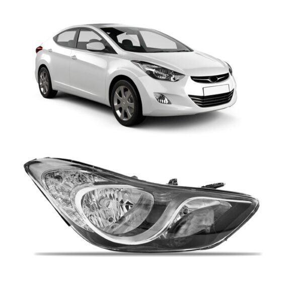 Farol Elantra 2011 A 2015 Manual/elétrico 1ª Linha - Direito/passageiro