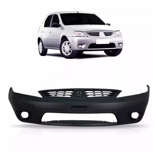 Parachoque Dianteiro Logan 2007 A 2010 C/furo 1a Linha Novo Preto