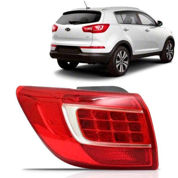 Lanterna Traseira Sportage 2011 2012 2013 Com A Cor Vermelha Lado Esquerdo