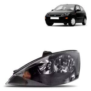 Farol Focus 04 05 2006 07 08 Eletrico Mascara Negra 1ª Linha Esquerdo/motorista