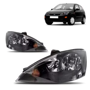 Farol Focus 04 05 2006 07 08 Eletrico Mascara Negra 1ª Linha Esquerdo/motorista