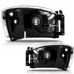 Farol Dodge Ram 2007 2008 2009 2010 Cromado 1ª Linha Direito/passageiro